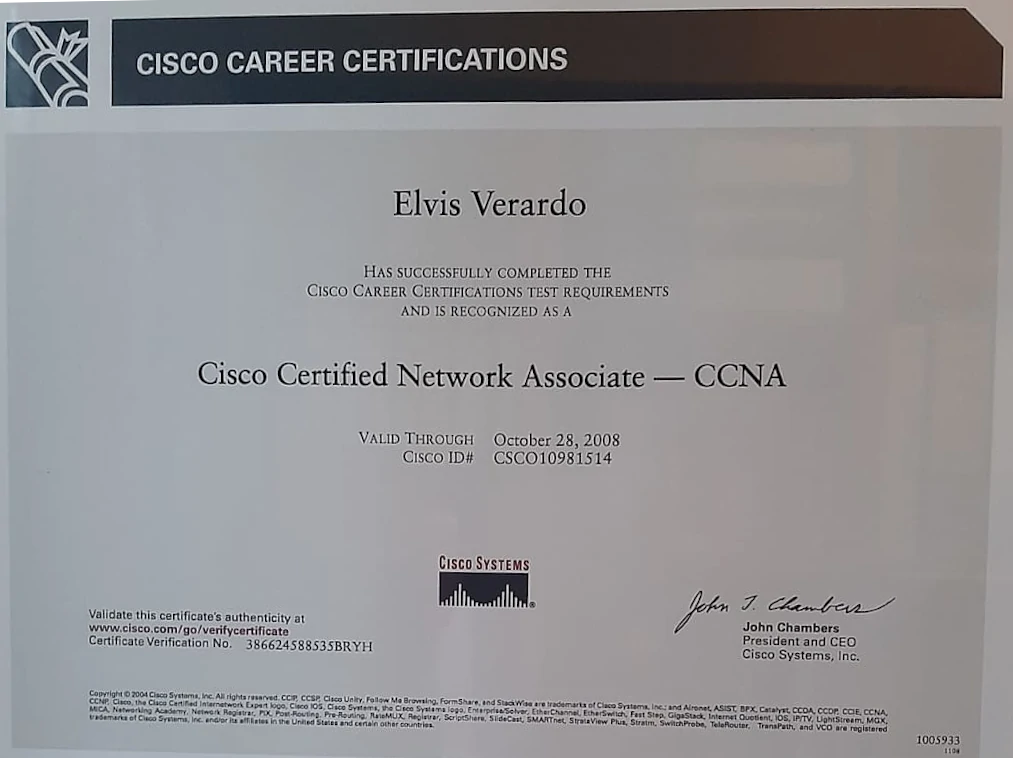 [Elvis Verardo - Certificato Cisco CCNA]